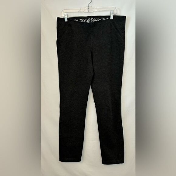 ExOfficio EUC gray elastic waisted straight leg pants Size 12 - Picture 1 of 4